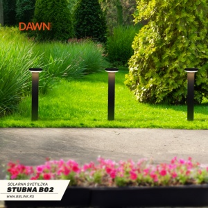SOLARNA SVETILJKA STUBNA B02 3W 4000K IP54 SIVA - Img 3