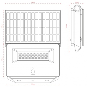 SOLARNI REFLEKTOR TONIK-B 1800lm CCT IP65 - Img 2