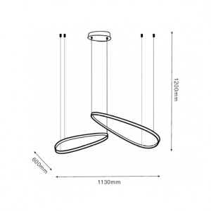 SOLEA 17 LUSTER 48W 3000/4000/6000K CRNA