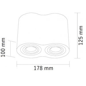 SVETILJKA JM-016 PLAFONSKA CRNA 2*GU10 IP20