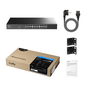 Svič 10/100/1000 24-port Cudy GS1024E Rackmount Light Managed - Img 2