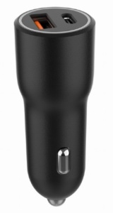 TA-UC-AC2PDQC38-CAR-01 Gembird 2-port USB brzi punjac za auto, Type-C PD, 38W, black - Img 2