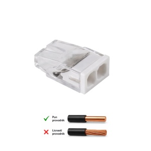 Ubodna klemna 2P, 450V/24A, 0.5-2.5mm2