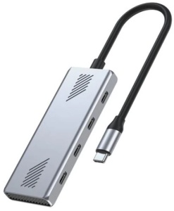 UHB-CM-U310-C4-01 Gembird razdelnik, IN-1 x USB Type-C (M) OUT-4 x USB Type-C (F) - Img 2