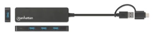 USB-C HUB 4port Manhattan 180863 3.2 G1+USB-C/5Gbps/Crni - Img 2
