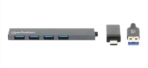 USB-C/USB-A HUB 4port Manhattan 181006 4xUSB-A 3.2/5Gbps/Crni - Img 4