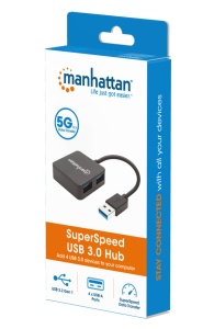 USB HUB 4port Manhattan 162296 3.2 G1/5Gbps/Crni - Img 2