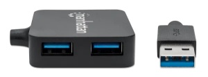 USB HUB 4port Manhattan 162296 3.2 G1/5Gbps/Crni - Img 2