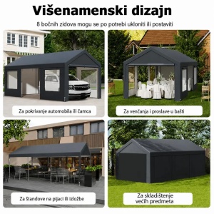 Venturo Titan 600x300cm Siva Garaža Šator Paviljon - Img 2
