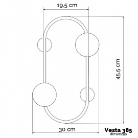 VESTA 385 ZIDNA LAMPA 2*G9 MESING - Img 4