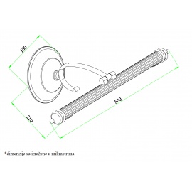 VESTA 499 ZIDNA LAMPA LED 8W 3000K BRONZA - Img 3
