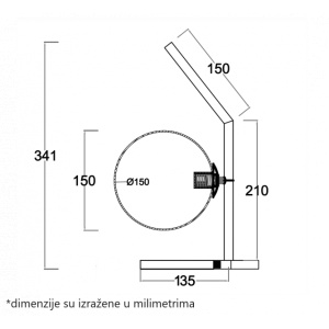 VESTA 636 STONA LAMPA 1*G9 MESING - Img 2