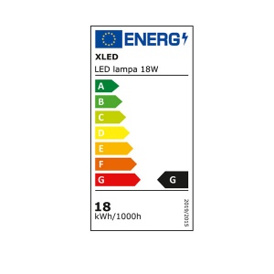 XLED 18W Nadgradna ovalna LED lampa PP+PP IP54,6500K 193*94*38 - Img 2