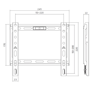 Xstand FIX 13/43 Nosač za TV/VESA 200x200/45kg/2cm od zida - Img 4