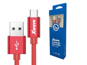 Xwave Kabl USB 3.1 na TIP-C 3.1 muško-muški 2M 3A,AI,upleteni crveni - Img 1