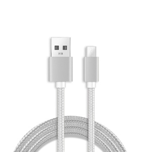 Xwave Kabl USB2.0 na Micro USB 1.2M,2A,aluminium,upleten srebrni - Img 2