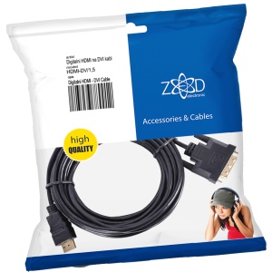 ZED electronic HDMI na DVI kabl, 1.5 met, ver. 1.4 - HDMI-DV/1,5