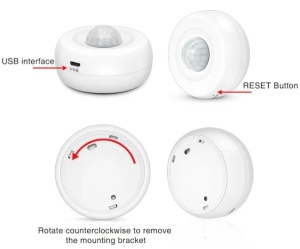 ZIGBEE-SMART-PIR-MS08 Gembird Tuya Smart WiFi PIR senzor detektora pokreta ljudskog tela,infracrveni - Img 2