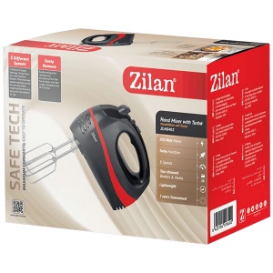 Zilan Mikser ručni, 5 brzina+turbo, 300 W, boja crno/crvena - ZLN8401 - Img 2