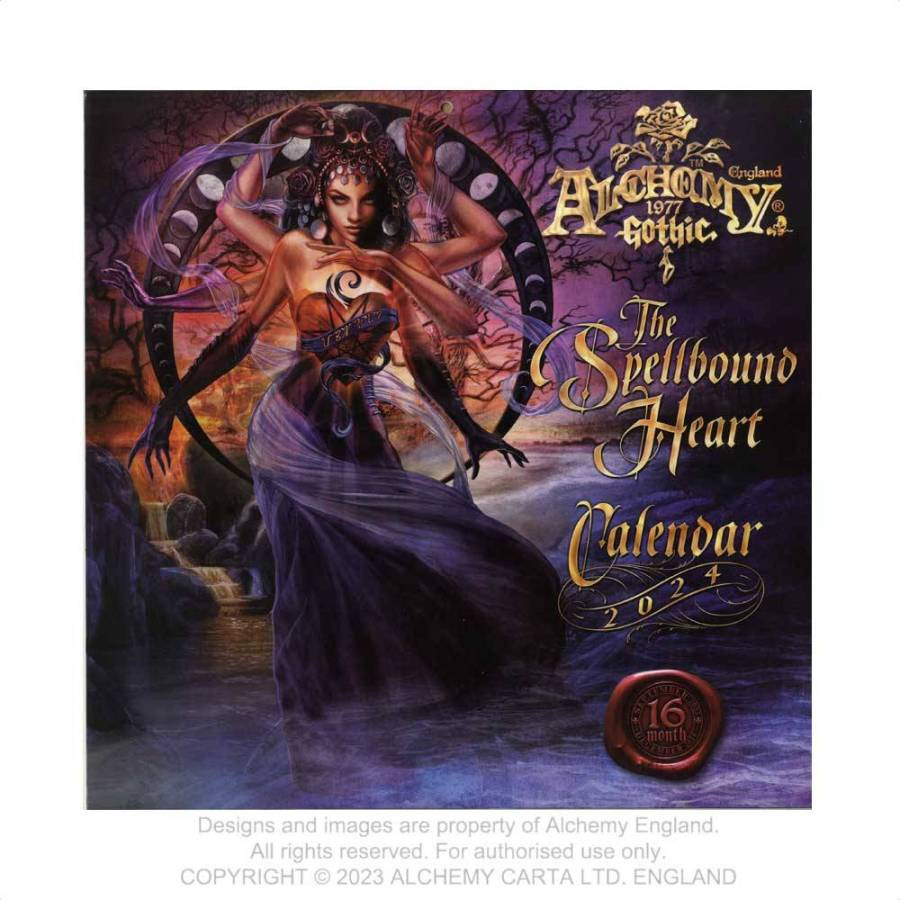 Calendar 2024 de perete Alchemy Gothic Spellbound Hearts