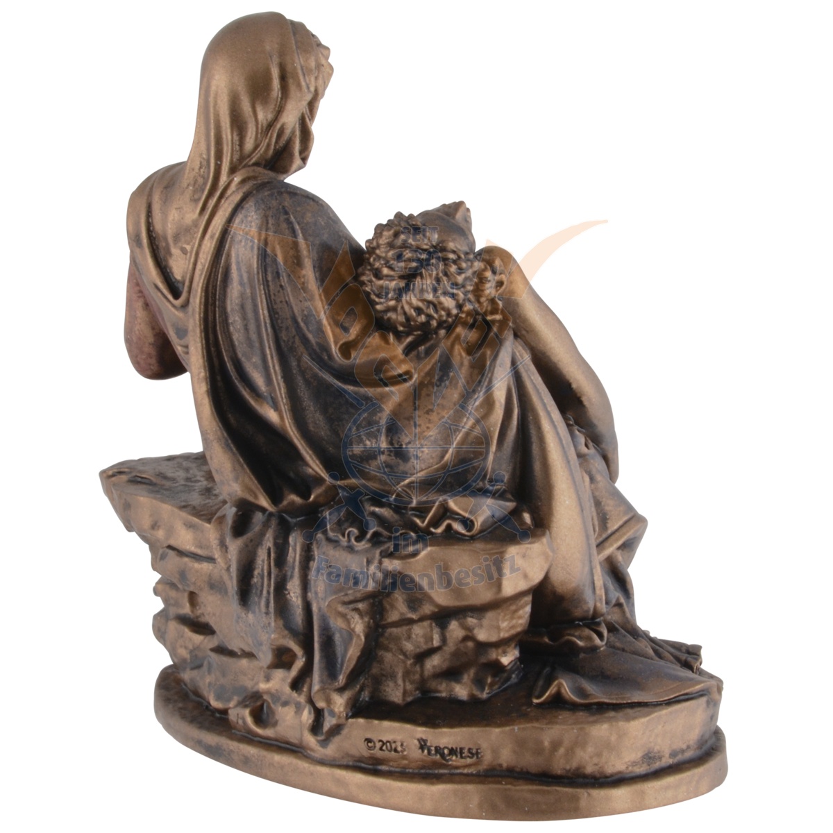 Mini statueta Pieta - Michelangelo, finisaj bronz, 7 cm