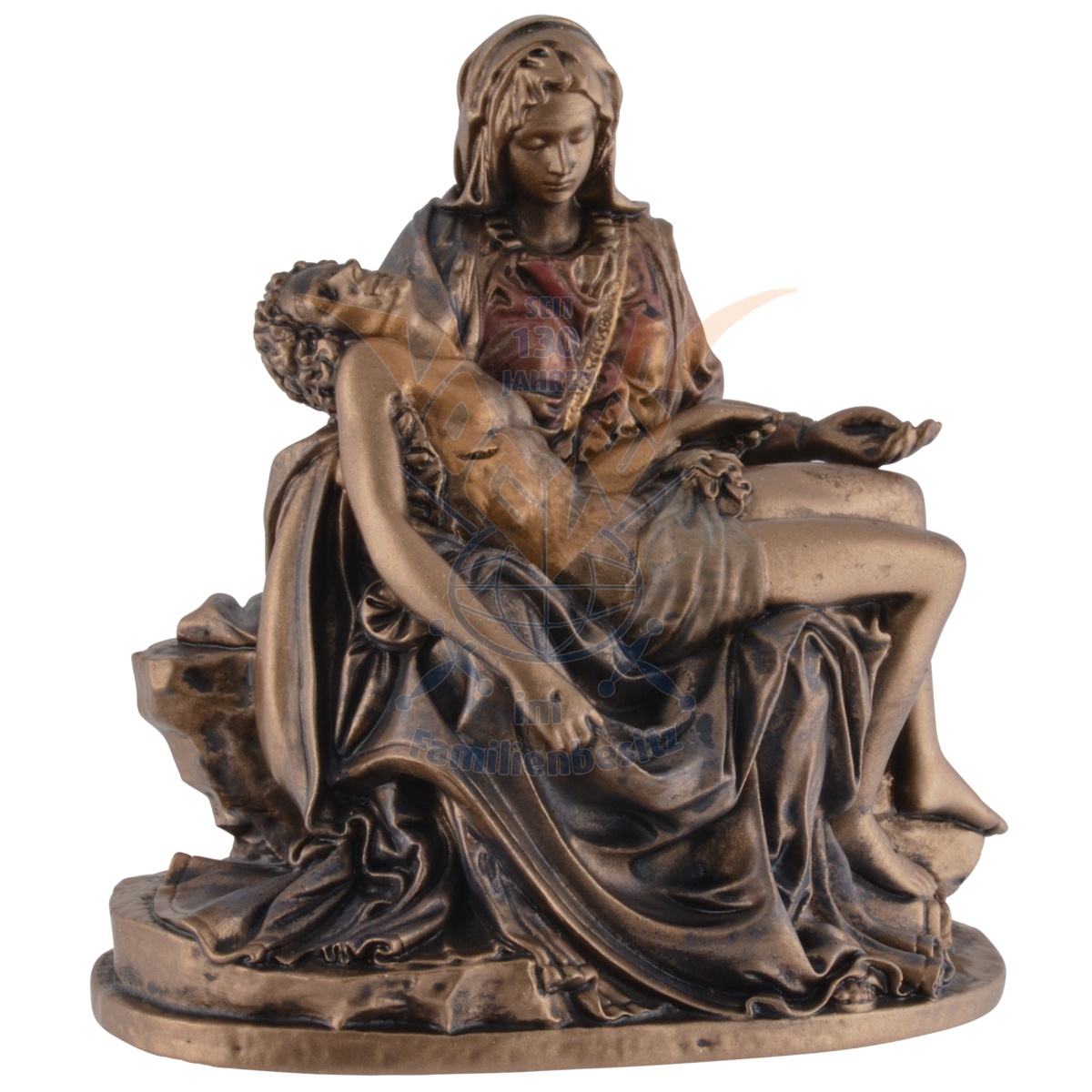 pieta ⅣC Excellent　(特選) Mini statueta Pieta - Michelangelo, finisaj bronz, 7 cm