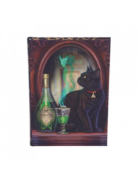 Agenda / Jurnal cu coperti cartonate pisicuta Absinthe - Lisa Parker, 17 cm