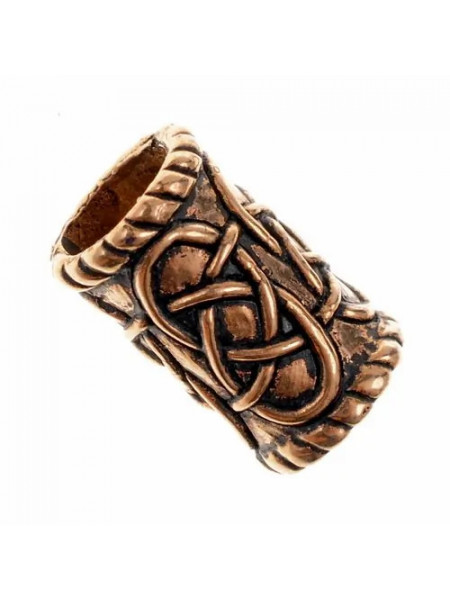 Bijuterie pentru barba/par bronz Model Celtic, diametru 0,8 cm