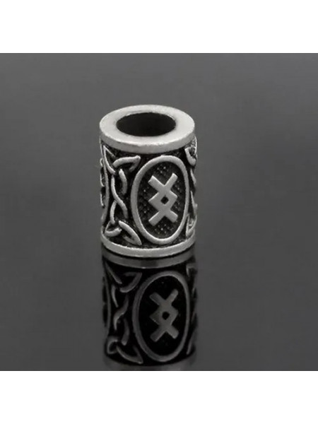 Bijuterie pentru barba/par runa Ingwaz, diametru 0,6 cm