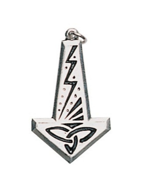 Charm placat cu argint Ciocanul lui Thor