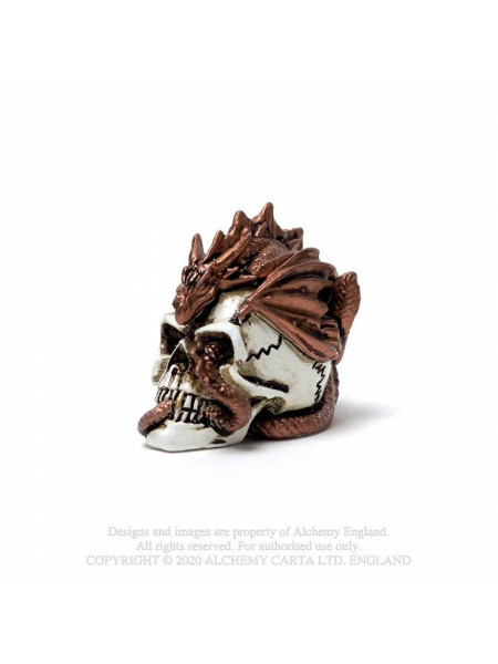 Mini statueta dragon pe craniu 3.6cm