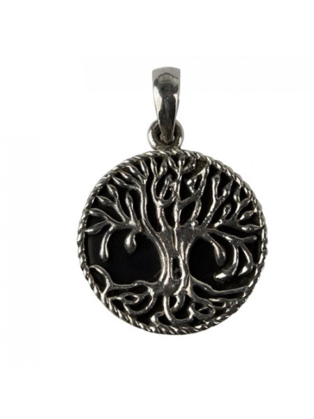 Pandantiv argint Copacul vietii cu Onix, talisman pentru Protectie si Echilibru