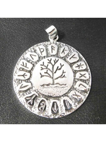 Pandantiv argint Copacul vietii cu rune