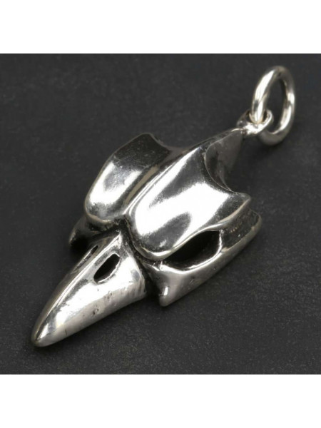 Pandantiv argint Craniu Corb 5cm