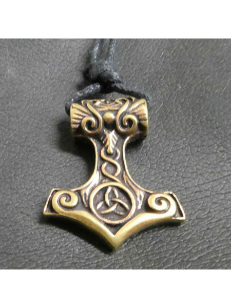 Pandantiv bronz Ciocanul lui Thor cu nod celtic 2.8cm