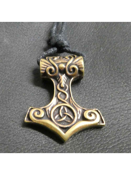 Pandantiv bronz Ciocanul lui Thor cu nod celtic