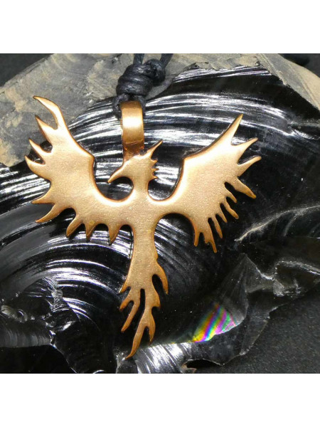 Pandantiv bronz Pasarea Phoenix 4.5cm