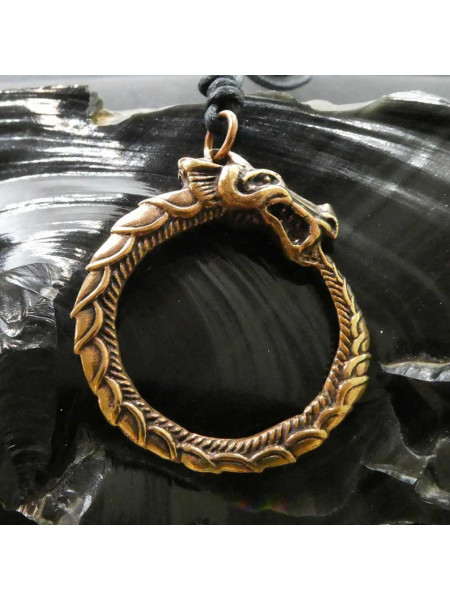 Pandantiv bronz sarpe Ouroboros 4.5cm