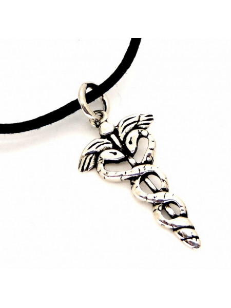 Pandantiv talisman Caduceu argint 2.8cm