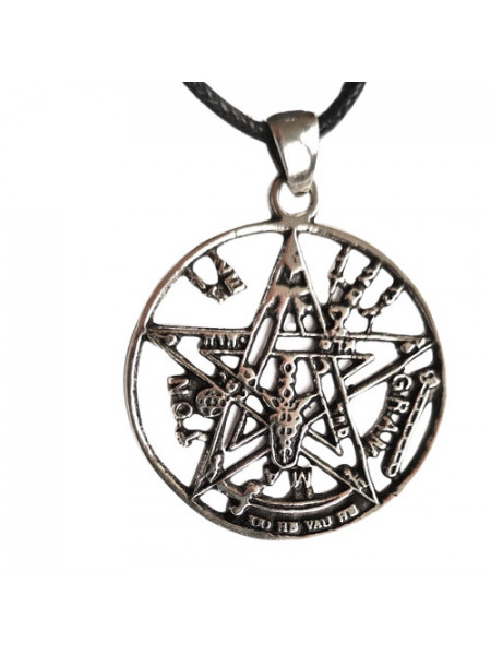 Pandantiv talisman din argint Tetragramaton 3,0 cm