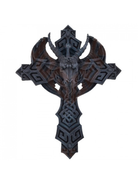 Placheta de perete Cruce Baphomet 36 cm