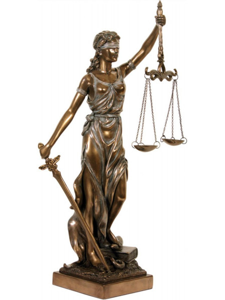 Statueta finisaj bronz Justitia 35 cm