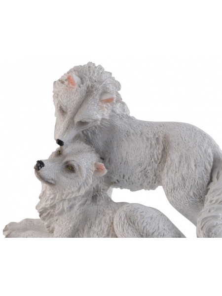 Statueta Lupi arctici - Iubire 14 cm