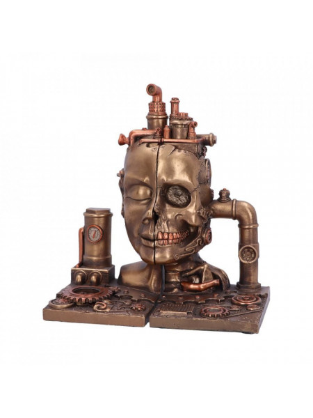 Suport lateral de cărți - book end - Craniu Steampunk Split 22.5 cm