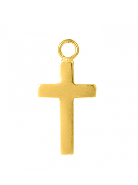 Charm argint placat cu aur pentru bratara Cruce