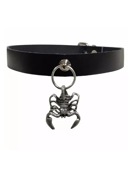 Choker de piele naturala Scorpion 1.9cm