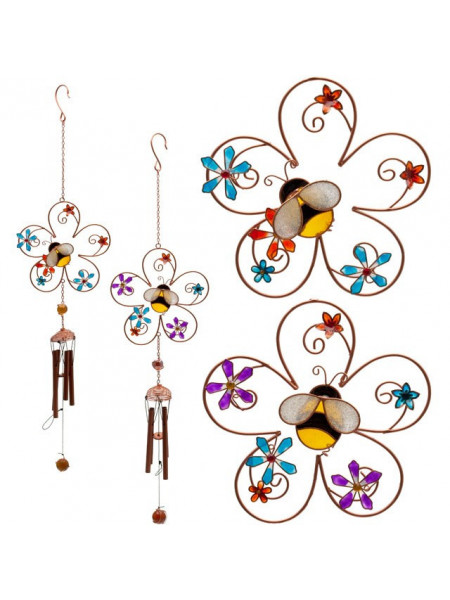Clopotel de vant Albina pe floare 70 cm