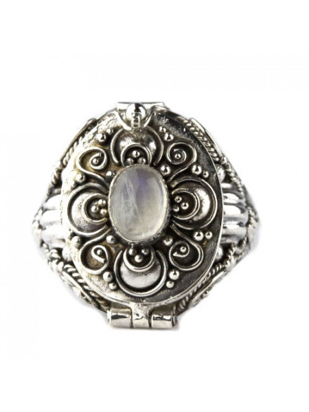 Inel argint Poison Ring cu piatra lunii R165M