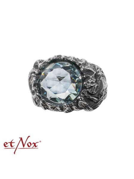 Inel otel inoxidabil Ice Age cu zirconiu albastru 1.7cm