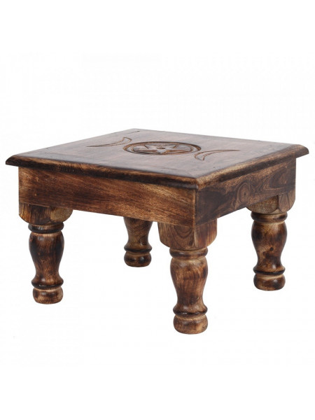 Masuta de altar sculptata din lemn Luna Tripla 30 cm